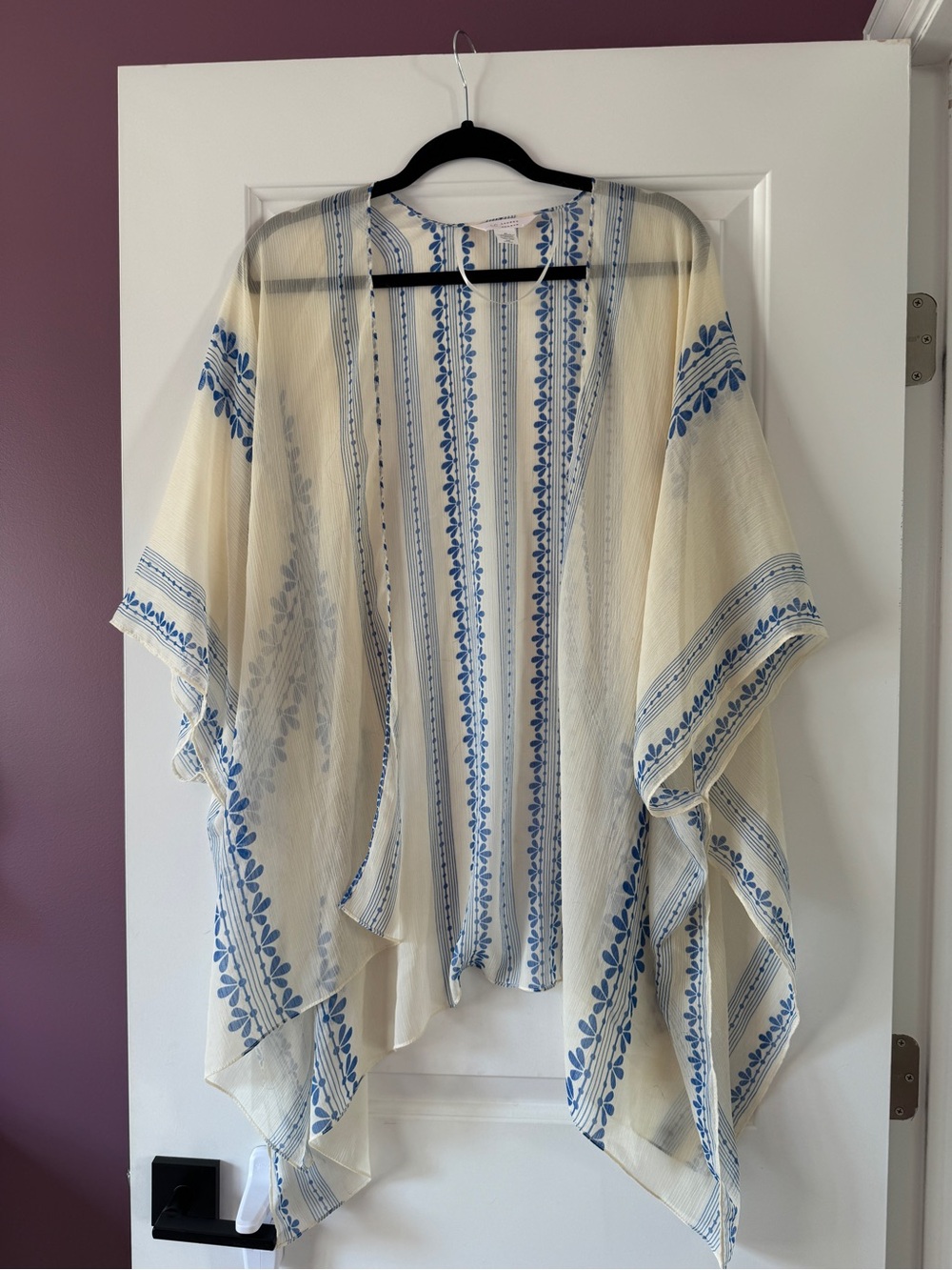 LC Lauren Conrad sheer kimono swimsuit cover-up